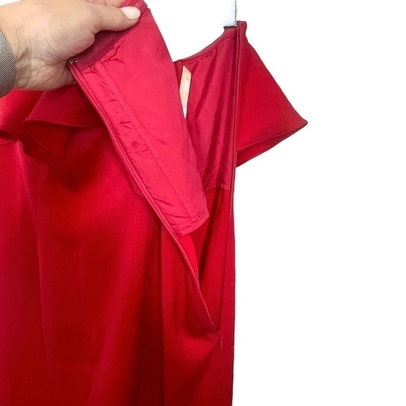 Shoshanna Midnight Poppy Strapless High-Low Gown Hem and Bust Ruffle Size 2 - Picture 6 of 11